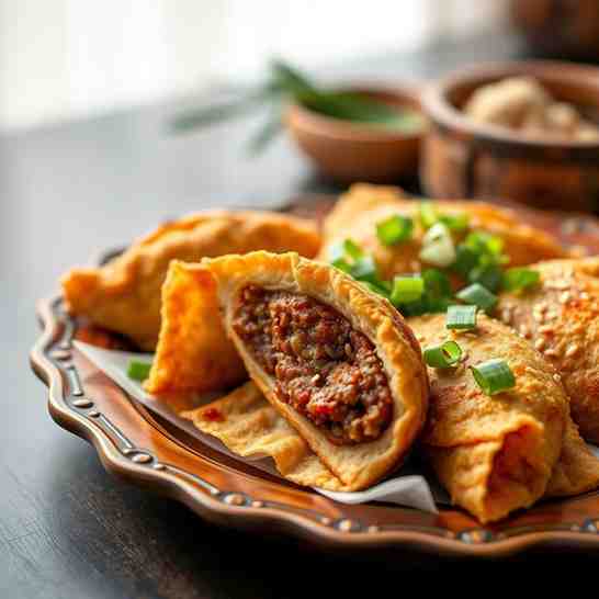 Homemade Khuushuur - Mongolian Fried Meat Pockets